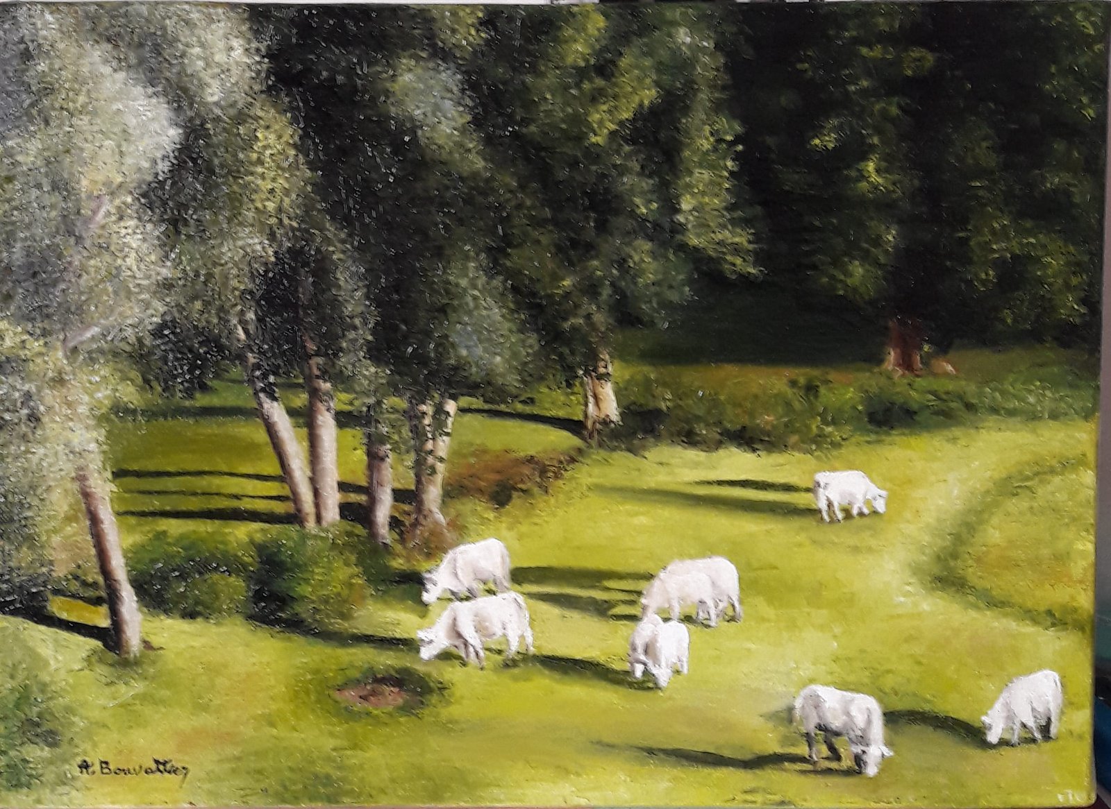 Enfance, huile sur toile, par Annick Bouvattier