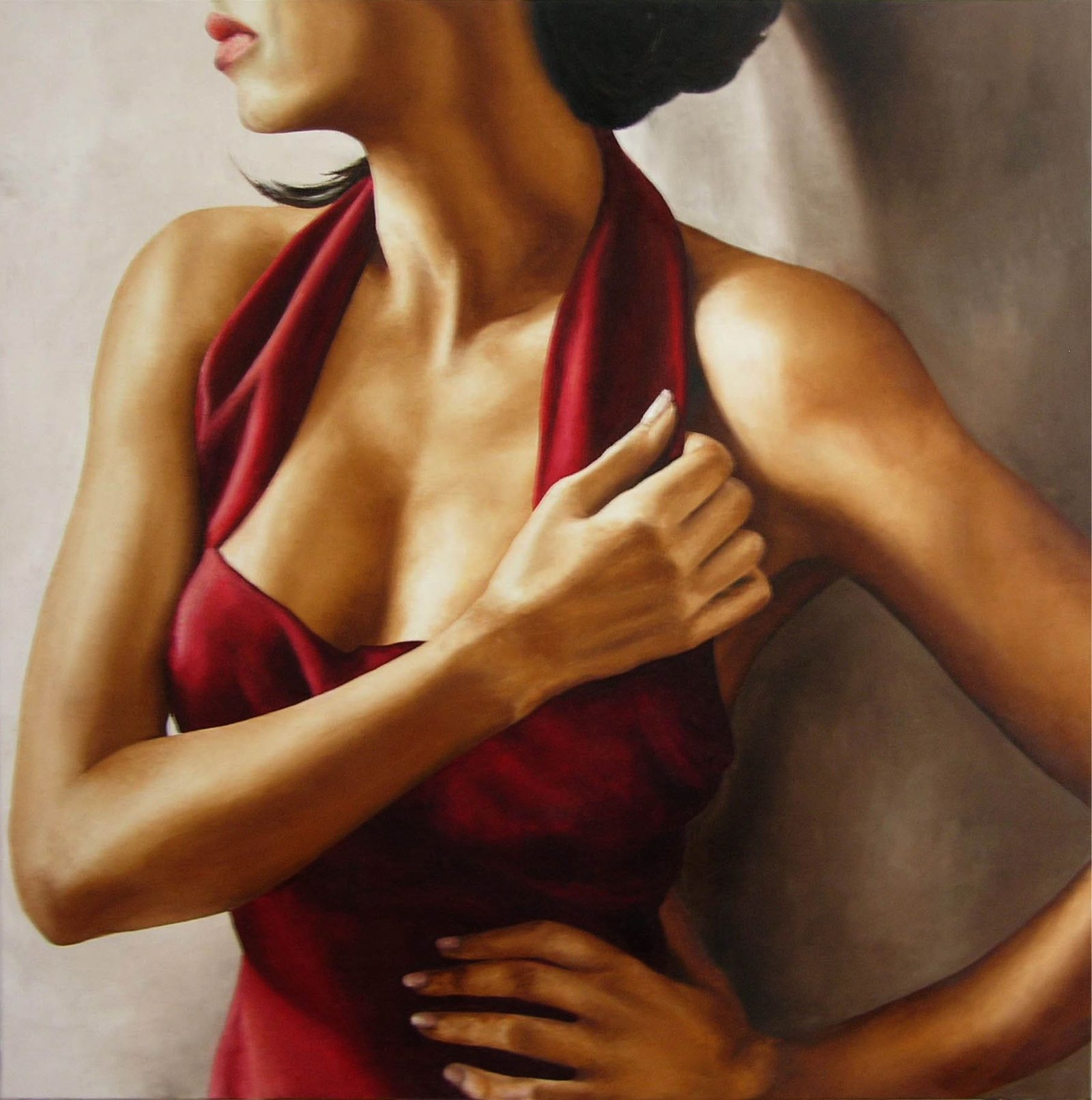 Glamour, huile sur toile, par Annick Bouvattier