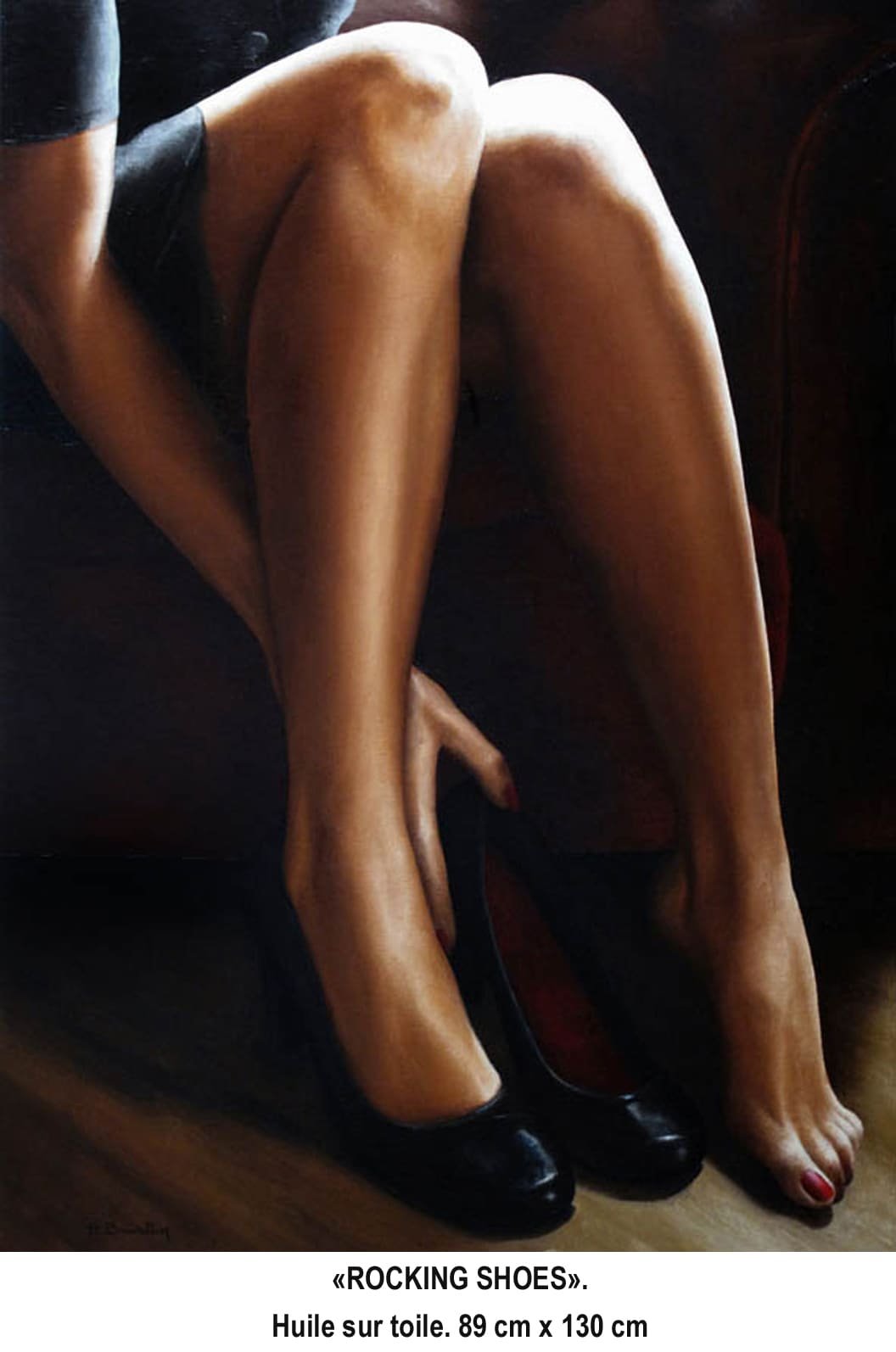 Rocking Shoes, huile sur toile, par Annick Bouvattier