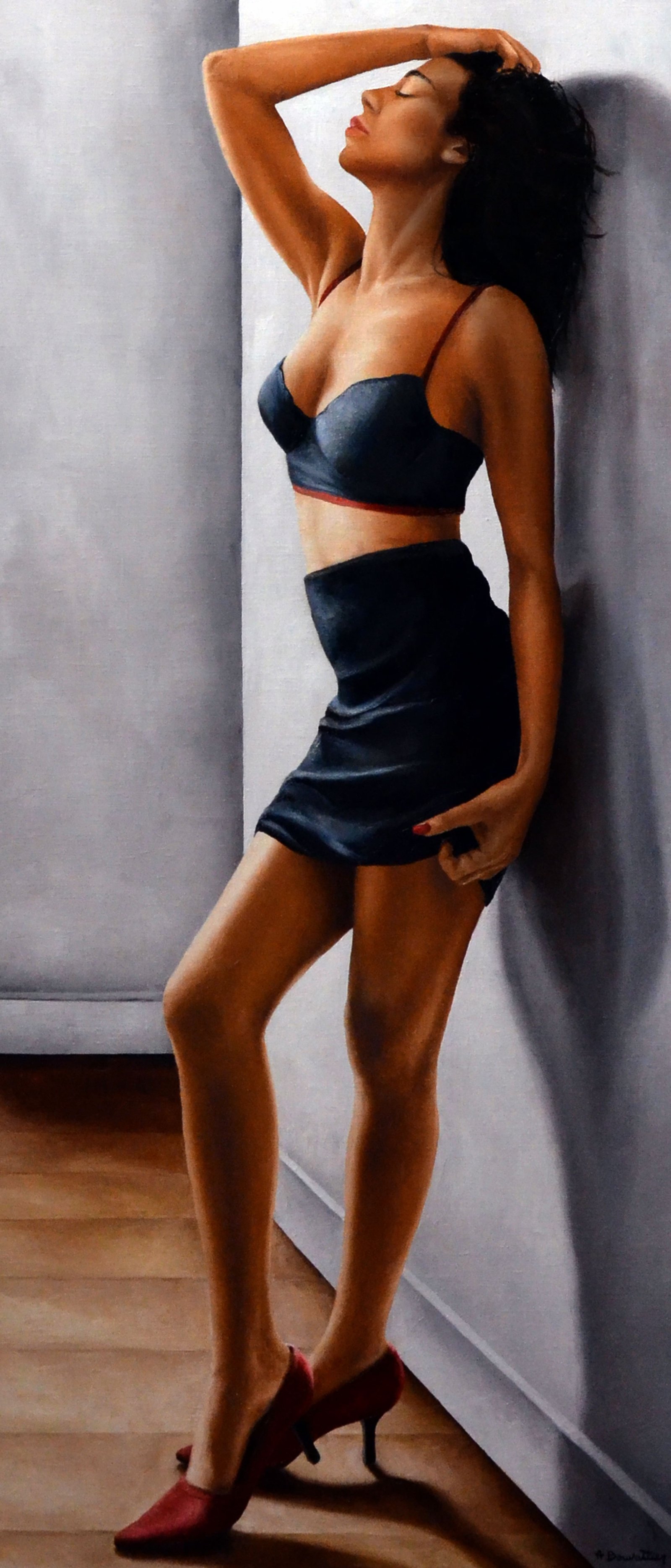 Canicule, huile sur toile, par Annick Bouvattier