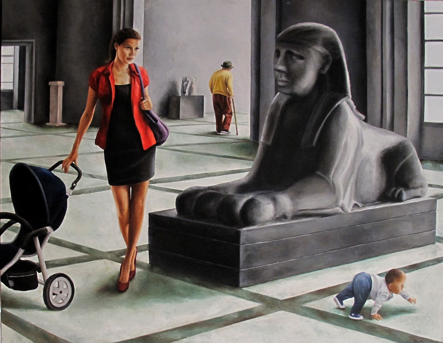 Enigma, huile sur toile, par Annick Bouvattier