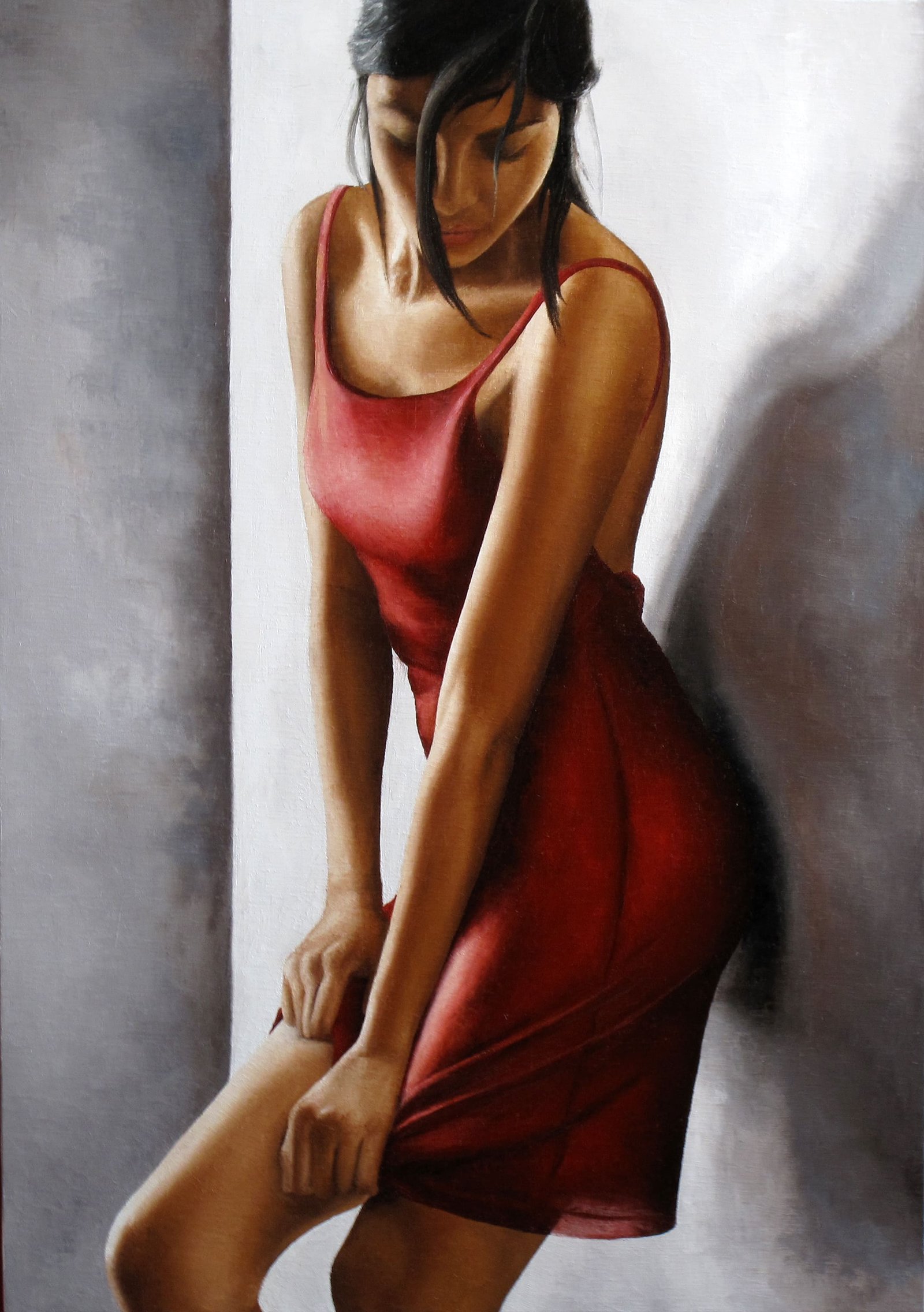 Short Cut, huile sur toile, par Annick Bouvattier