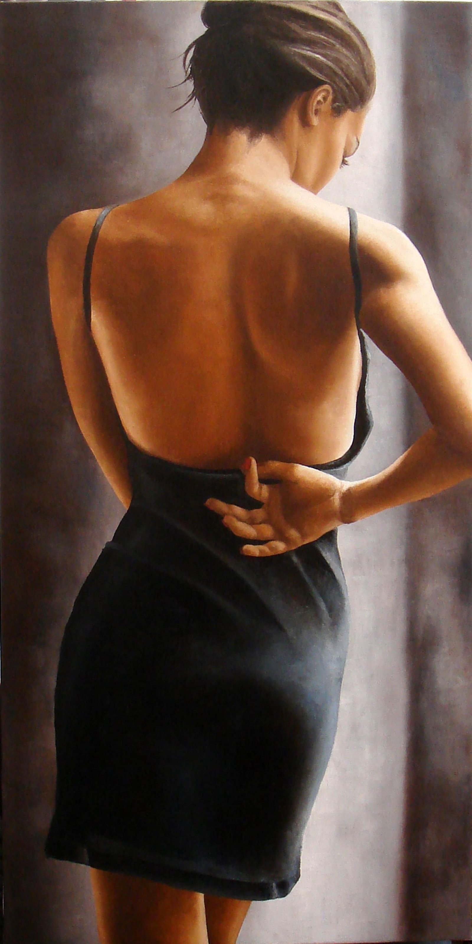 Suite Au Noir - Deuxième Mouvement, huile sur toile, par Annick Bouvattier