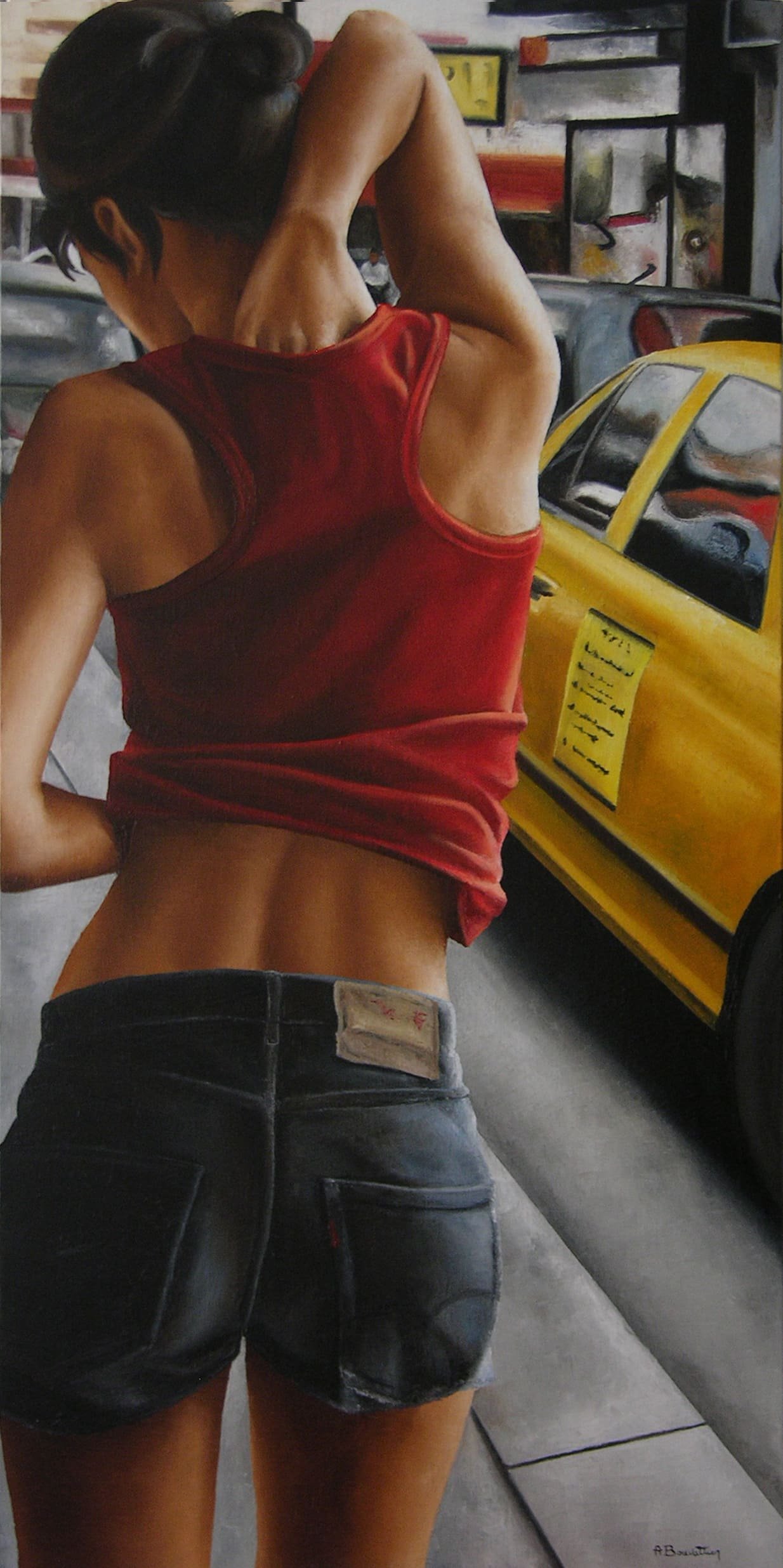 Summer Time, huile sur toile, par Annick Bouvattier