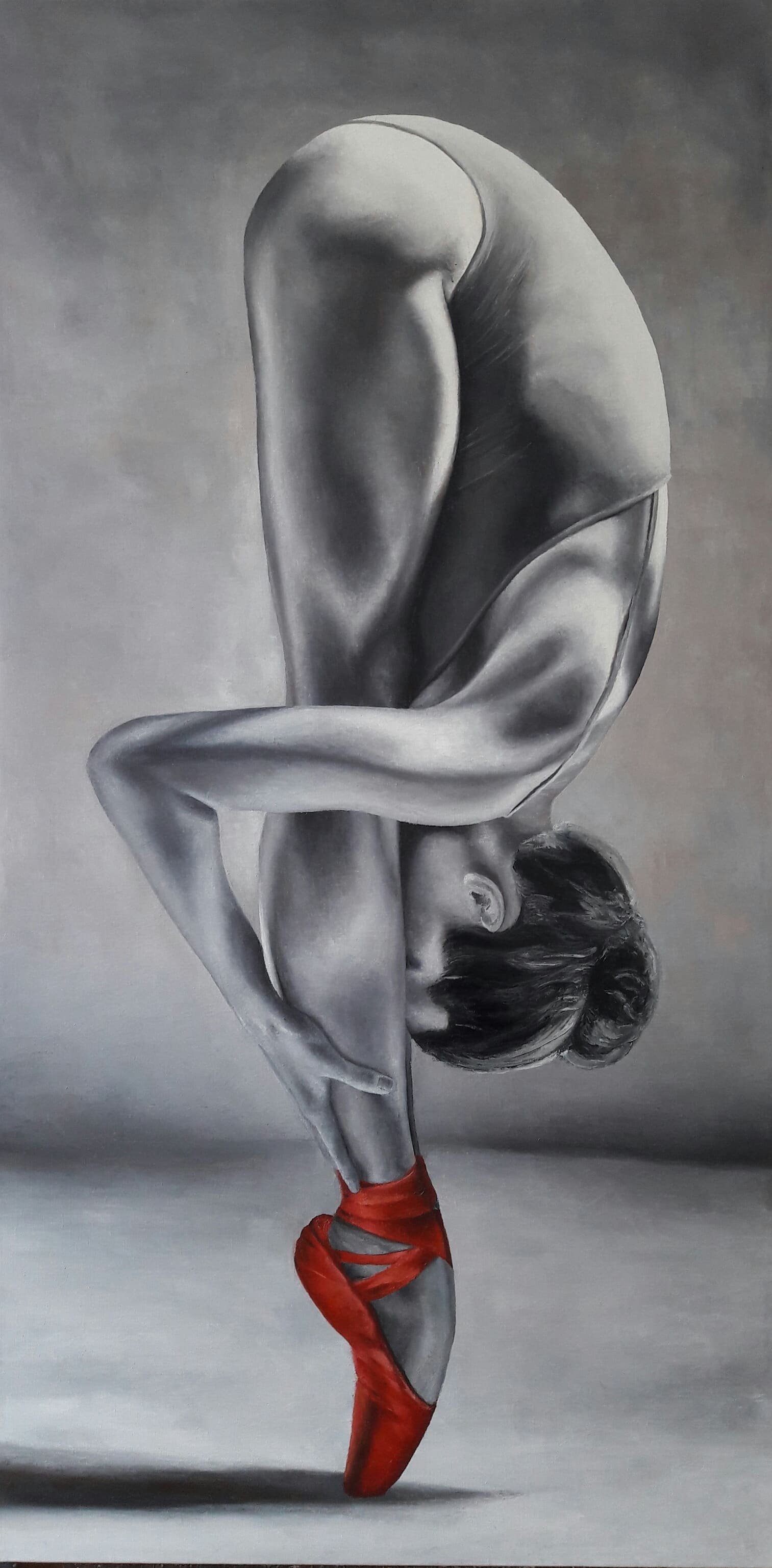 Variation, huile sur toile, par Annick Bouvattier
