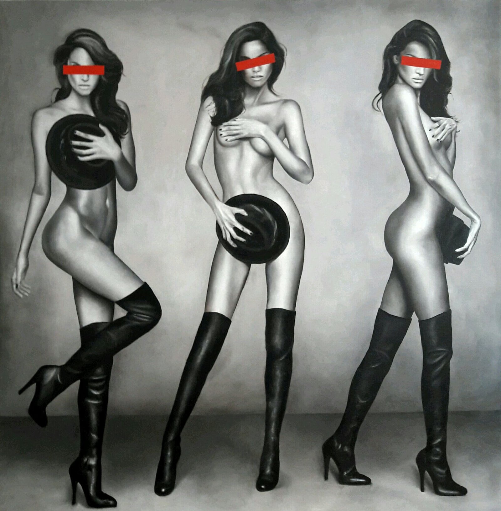 Cache-Cache, huile sur toile, par Annick Bouvattier