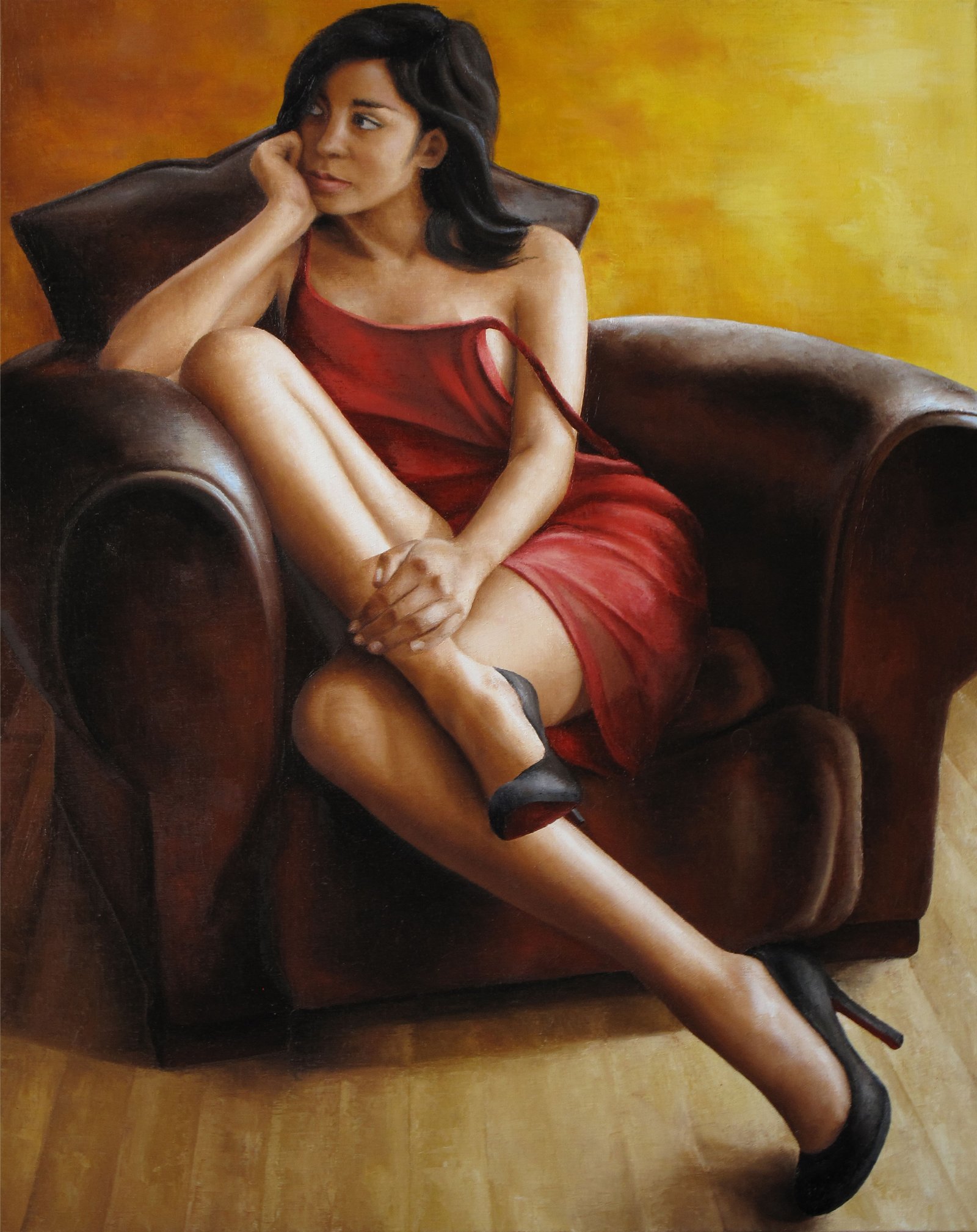 Cherry, huile sur toile, par Annick Bouvattier