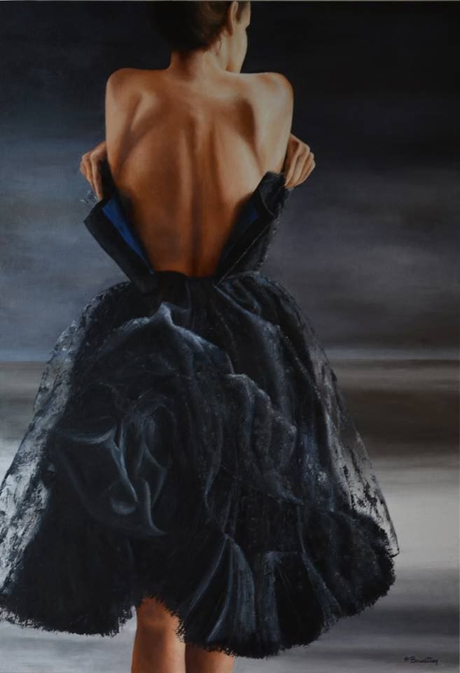 Dorsale, huile sur toile, par Annick Bouvattier