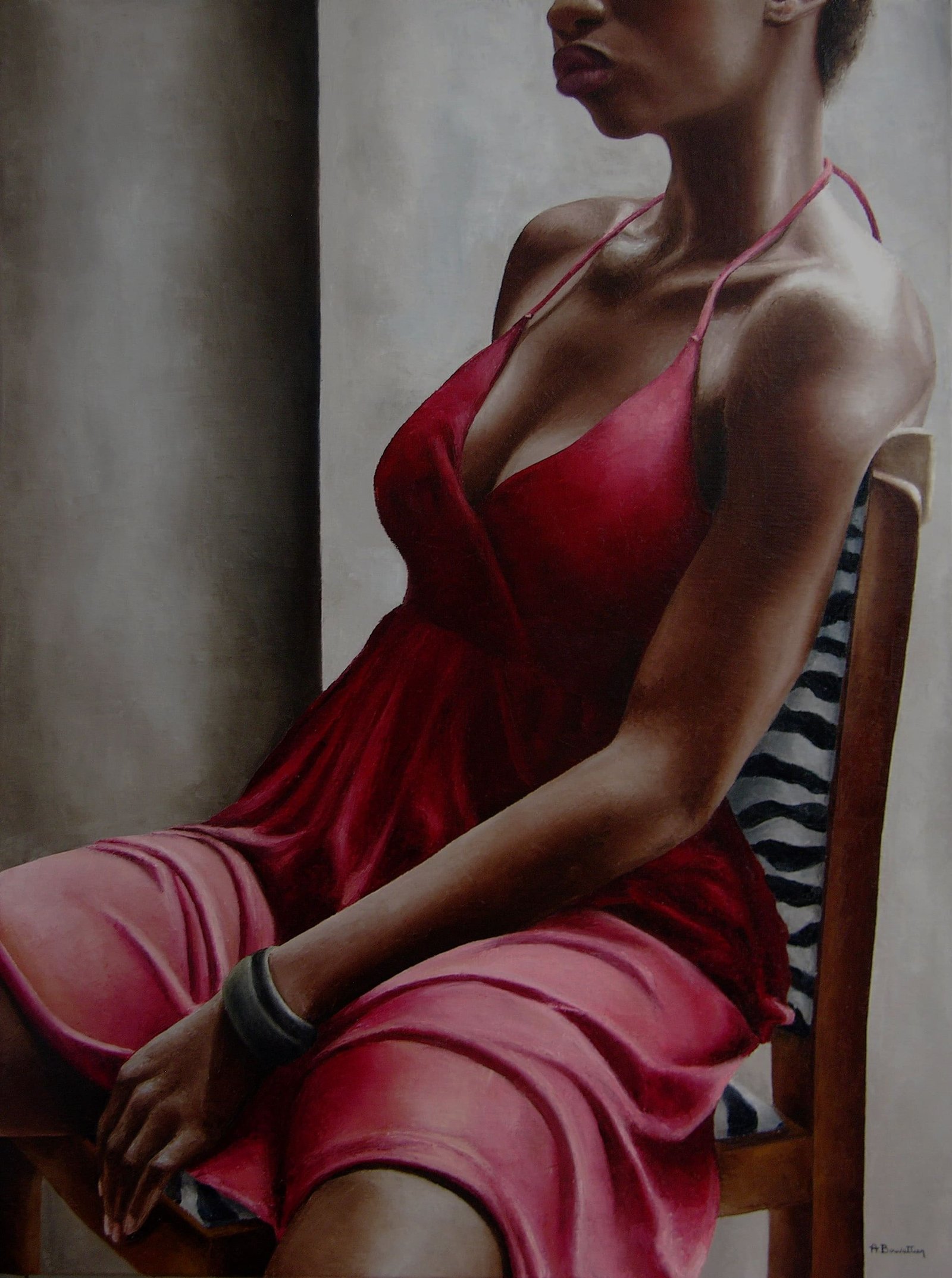 Soko, huile sur toile, par Annick Bouvattier