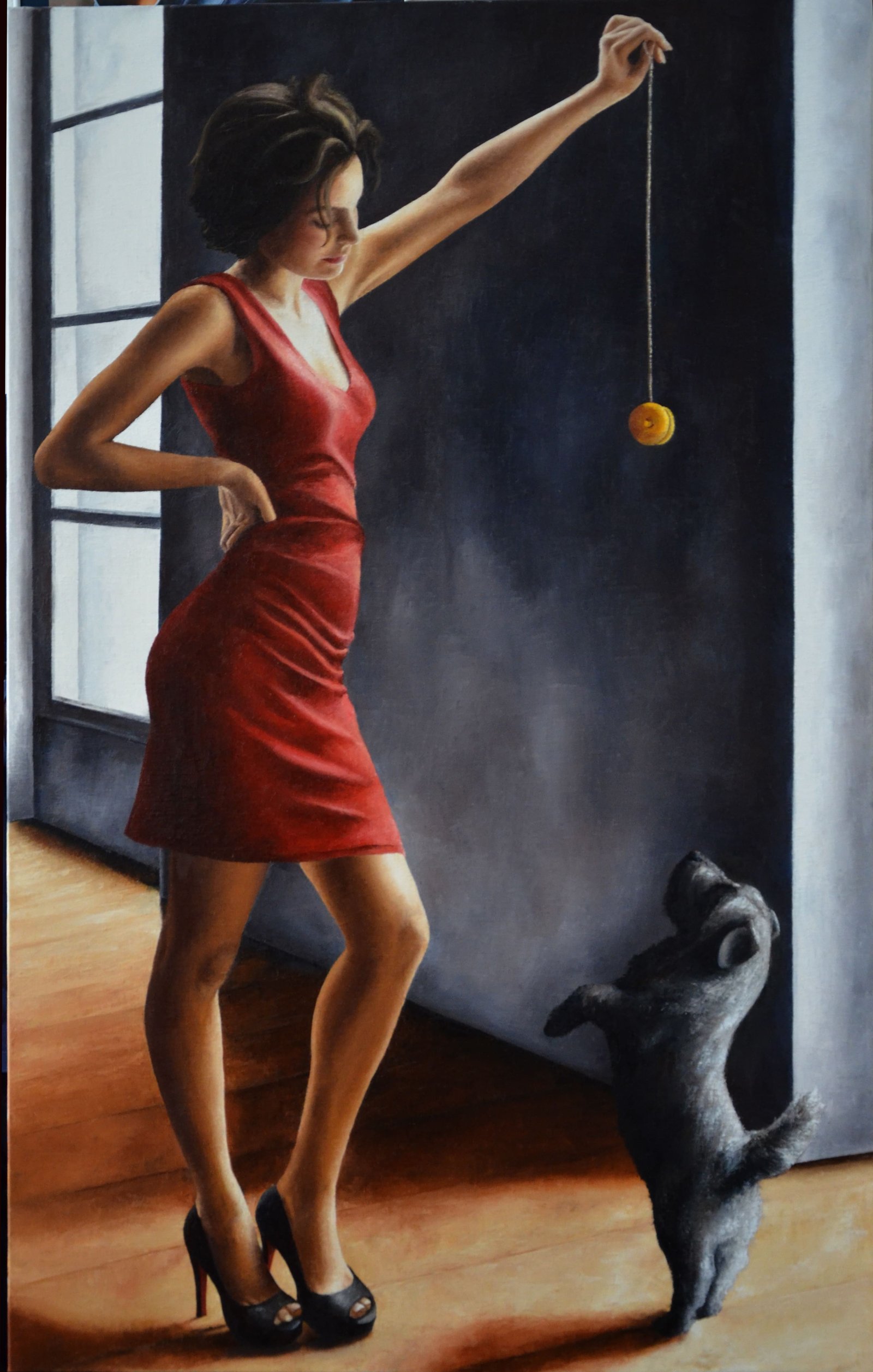 Yoyo, huile sur toile, par Annick Bouvattier