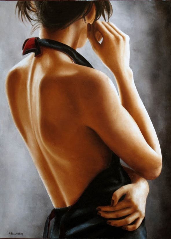 Chouchou, huile sur toile, par Annick Bouvattier