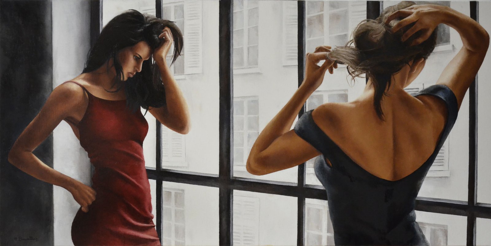 Il Y A De L'Orage Dans L'Air, huile sur toile, par Annick Bouvattier