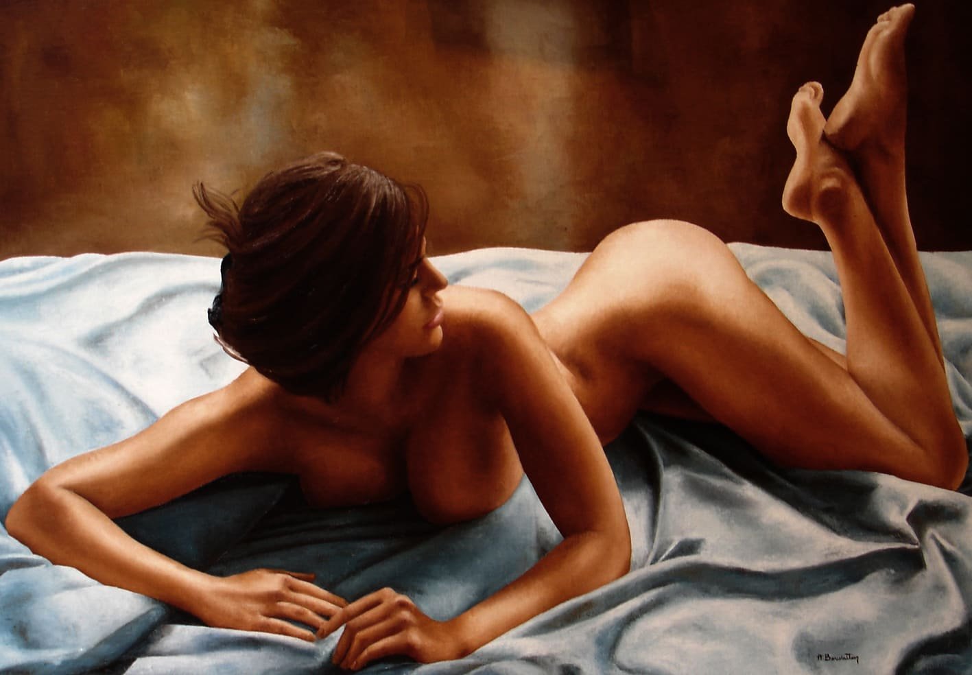Impromptu, huile sur toile, par Annick Bouvattier