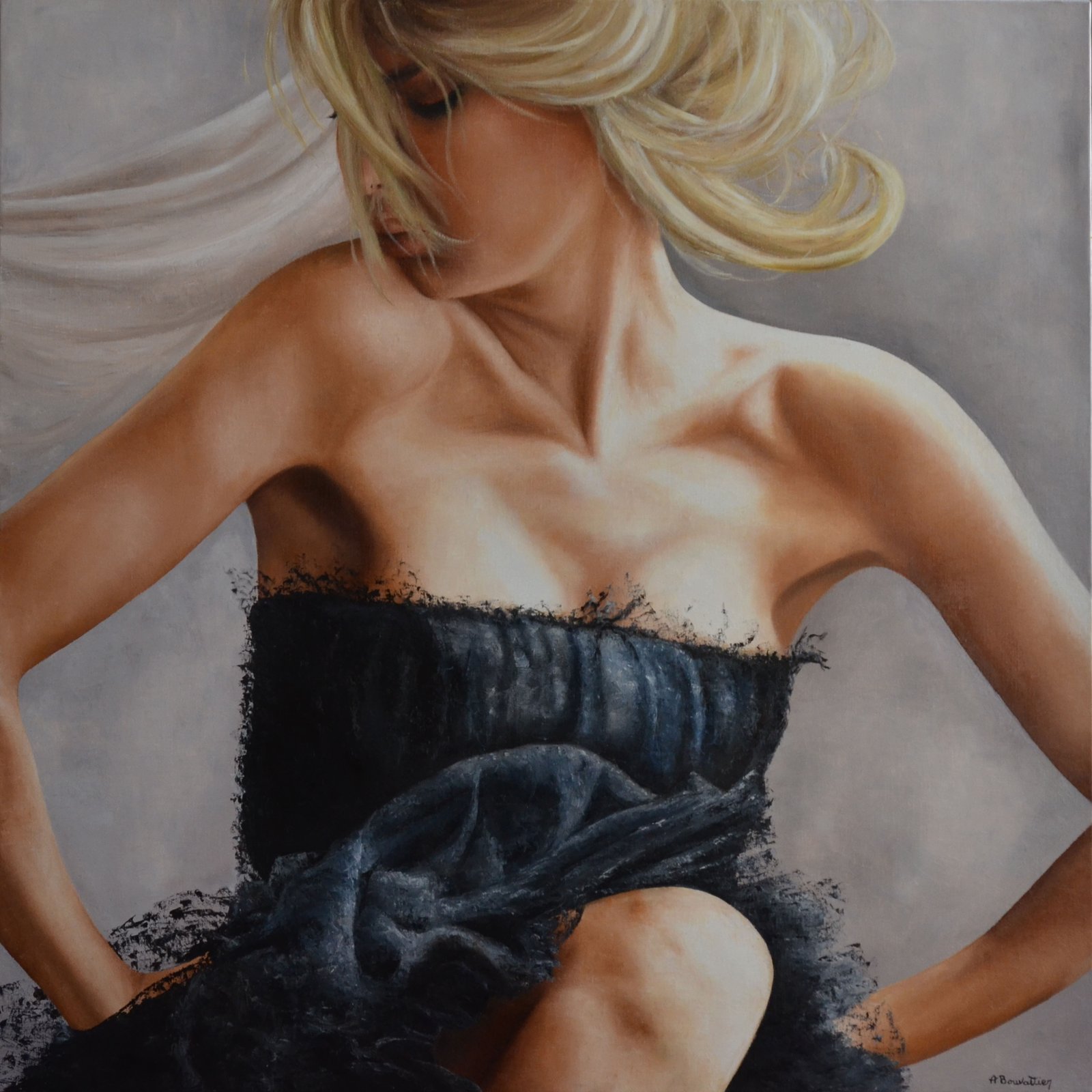 Liberté, huile sur toile, par Annick Bouvattier