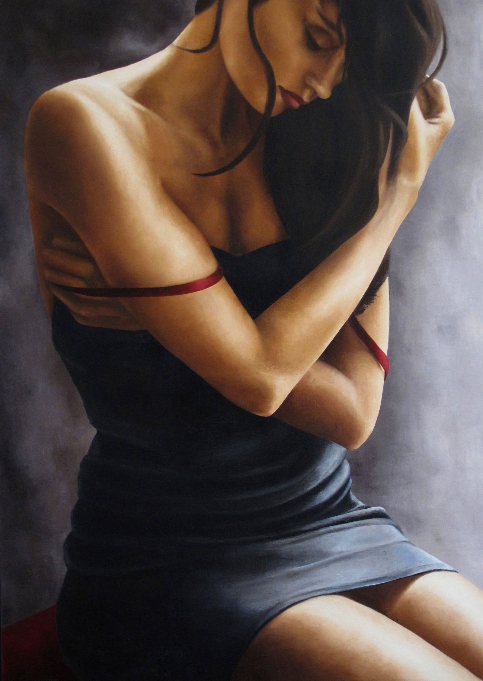 Parfum De Femme, huile sur toile, par Annick Bouvattier