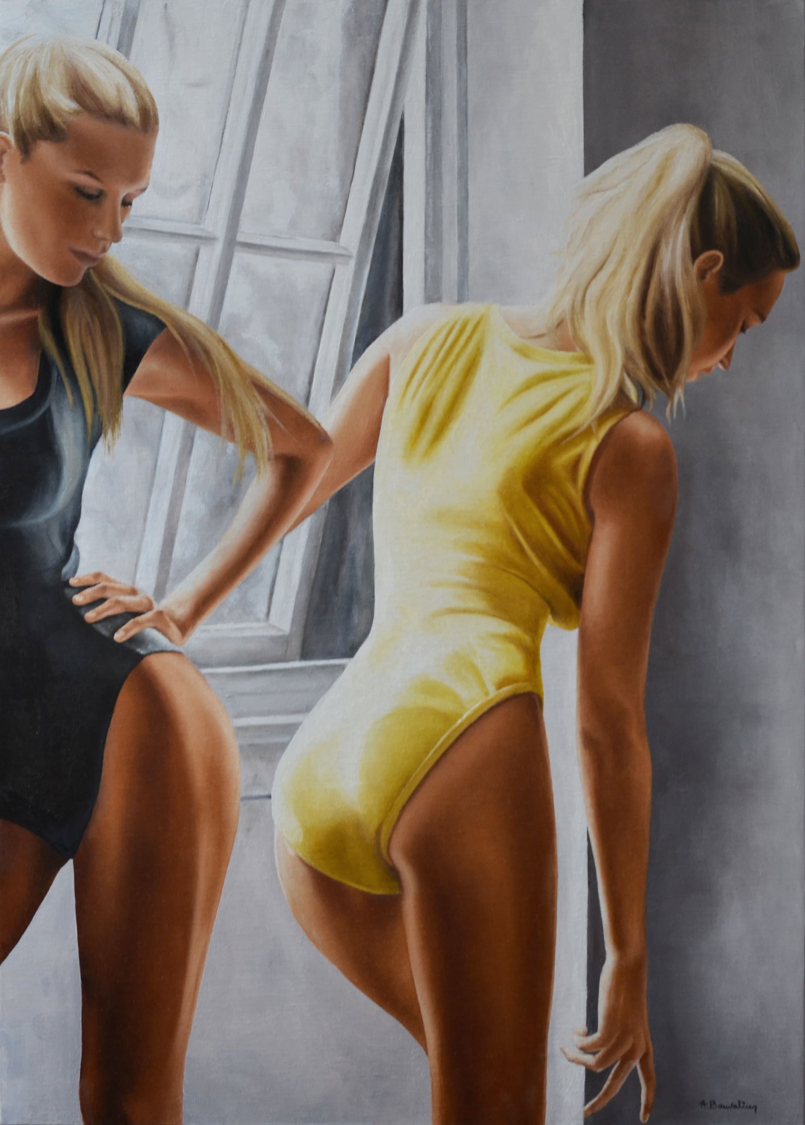 To Two, huile sur toile, par Annick Bouvattier