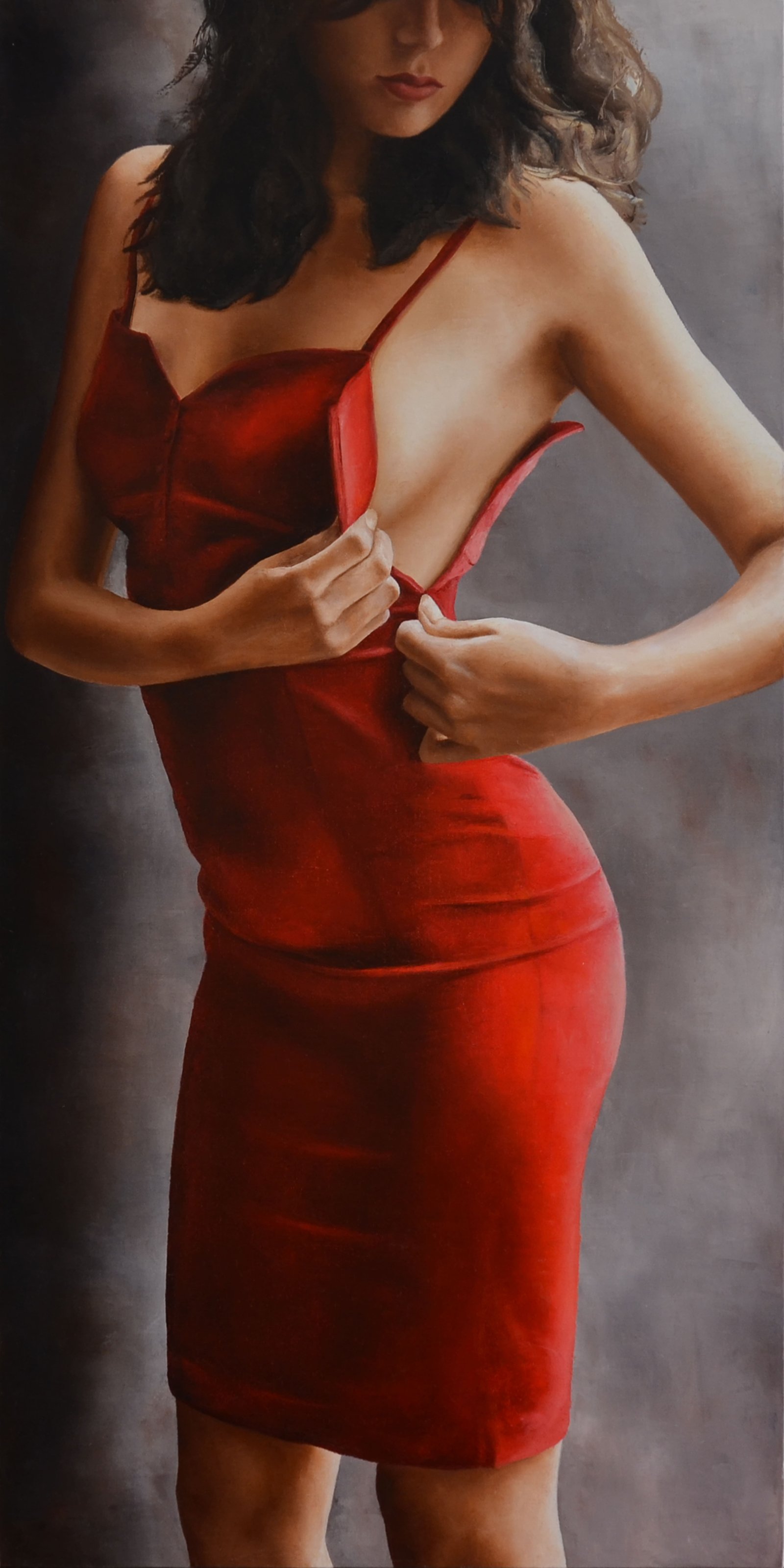 Dress Code, huile sur toile, par Annick Bouvattier